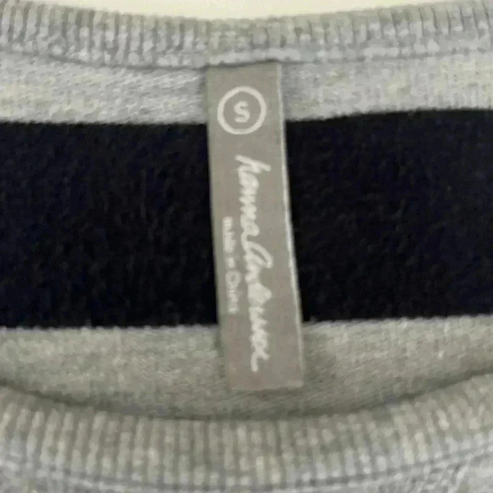 Hanna Andersson Striped Cinched Waist Dress Blue Gray Small - Picture 3 of 4